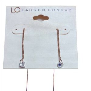 Lauren Conrad Designer Heart Threader Earrings